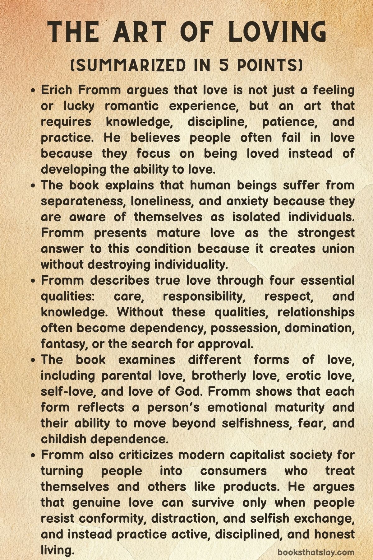 The Art of Loving Summary