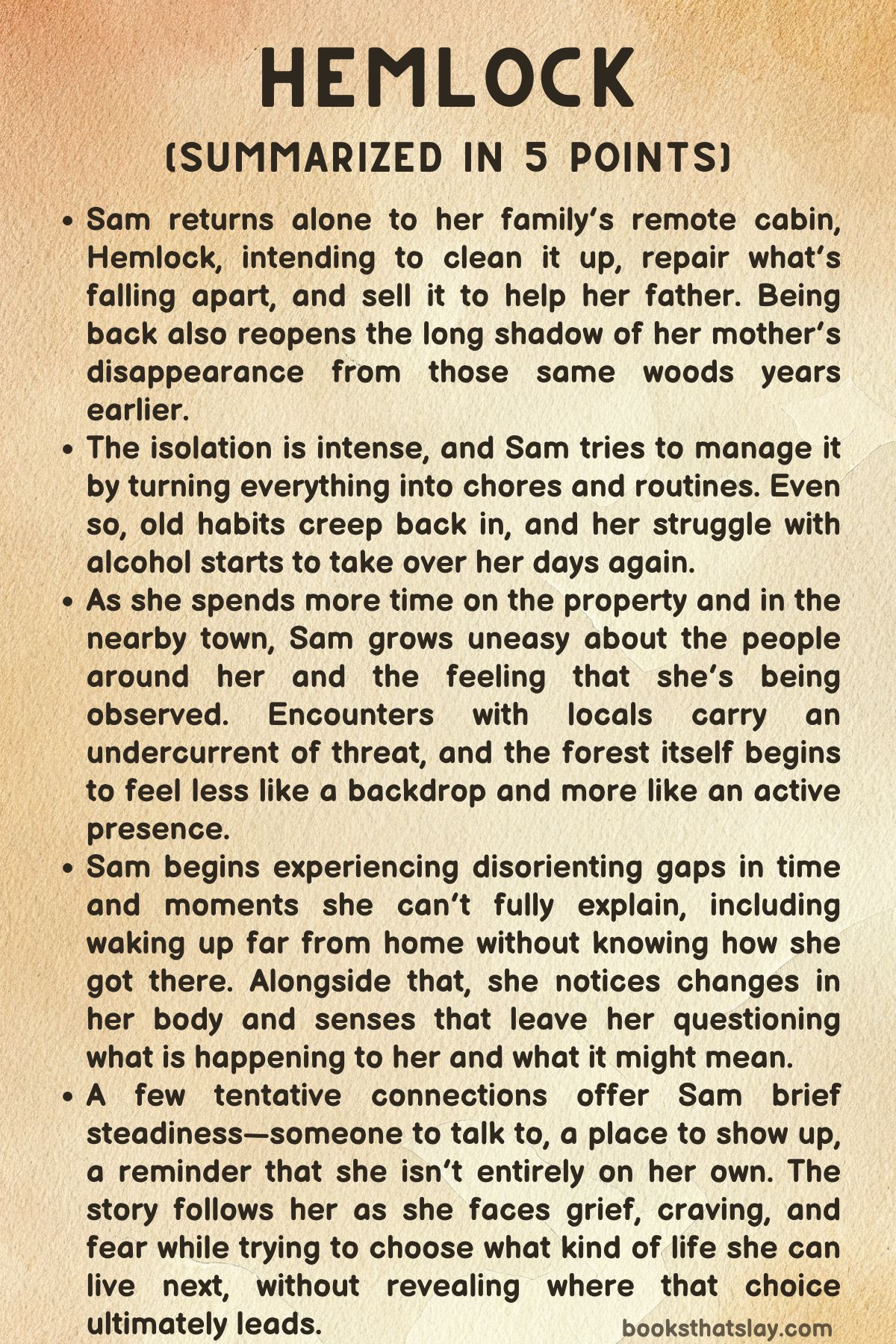 Hemlock by Melissa Faliveno Summary
