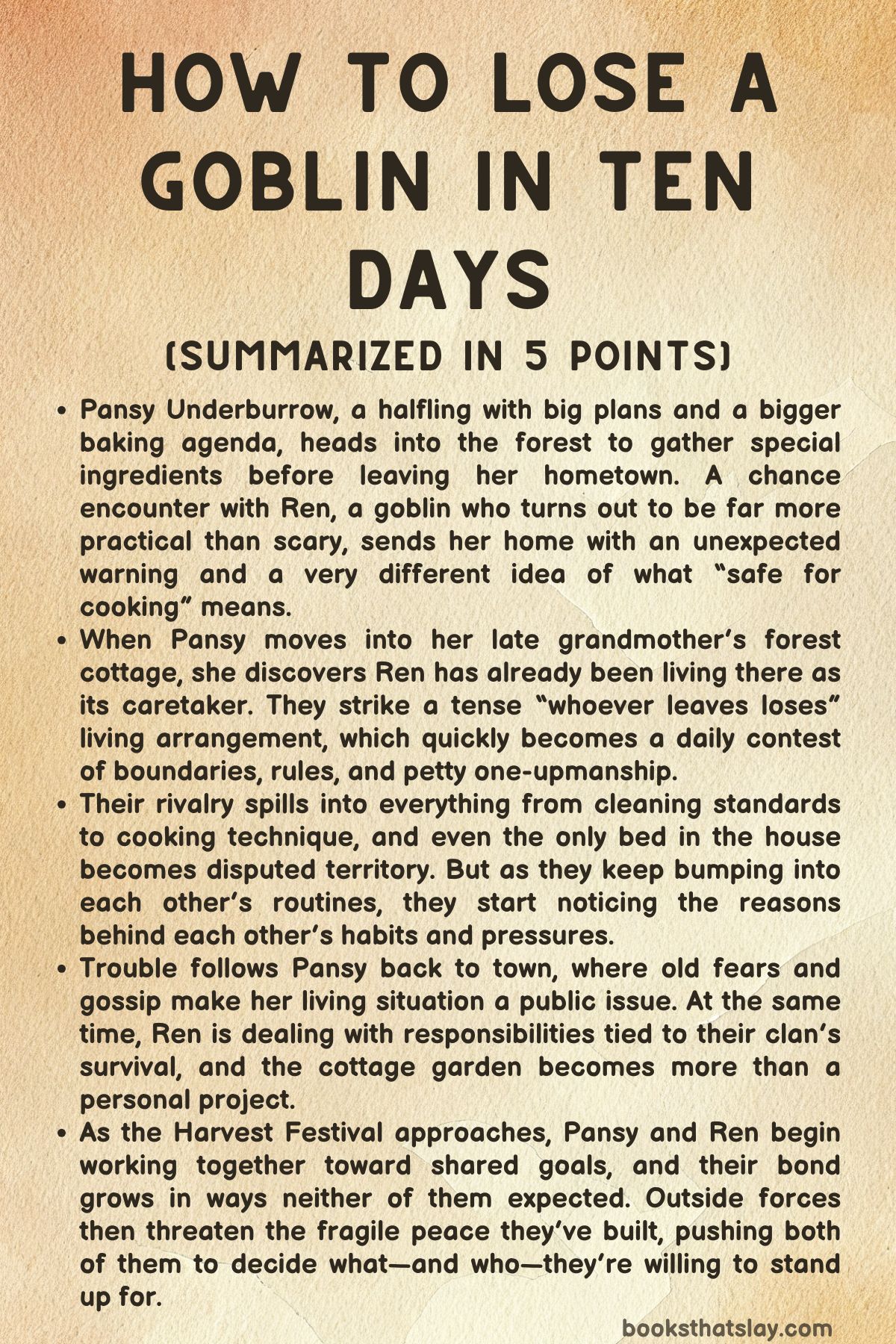 How to Lose a Goblin in Ten Days Summary