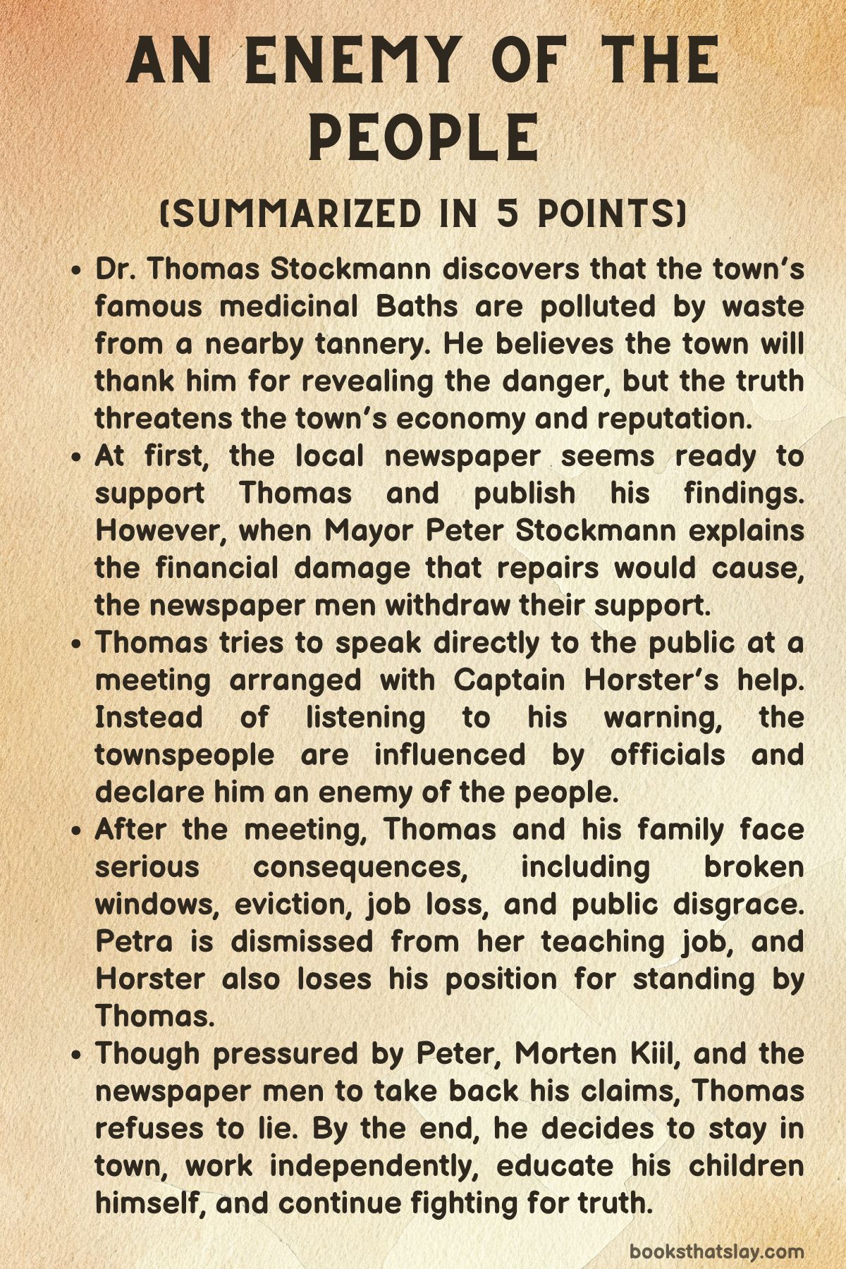 An Enemy of the People Summary