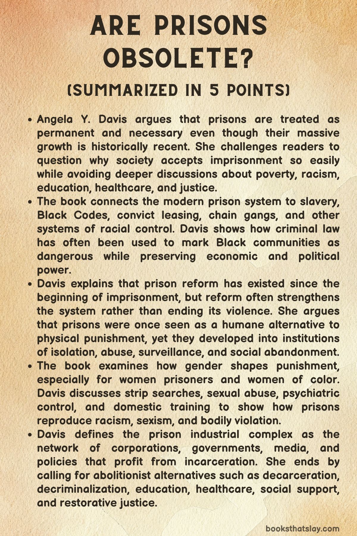Are Prisons Obsolete Summary