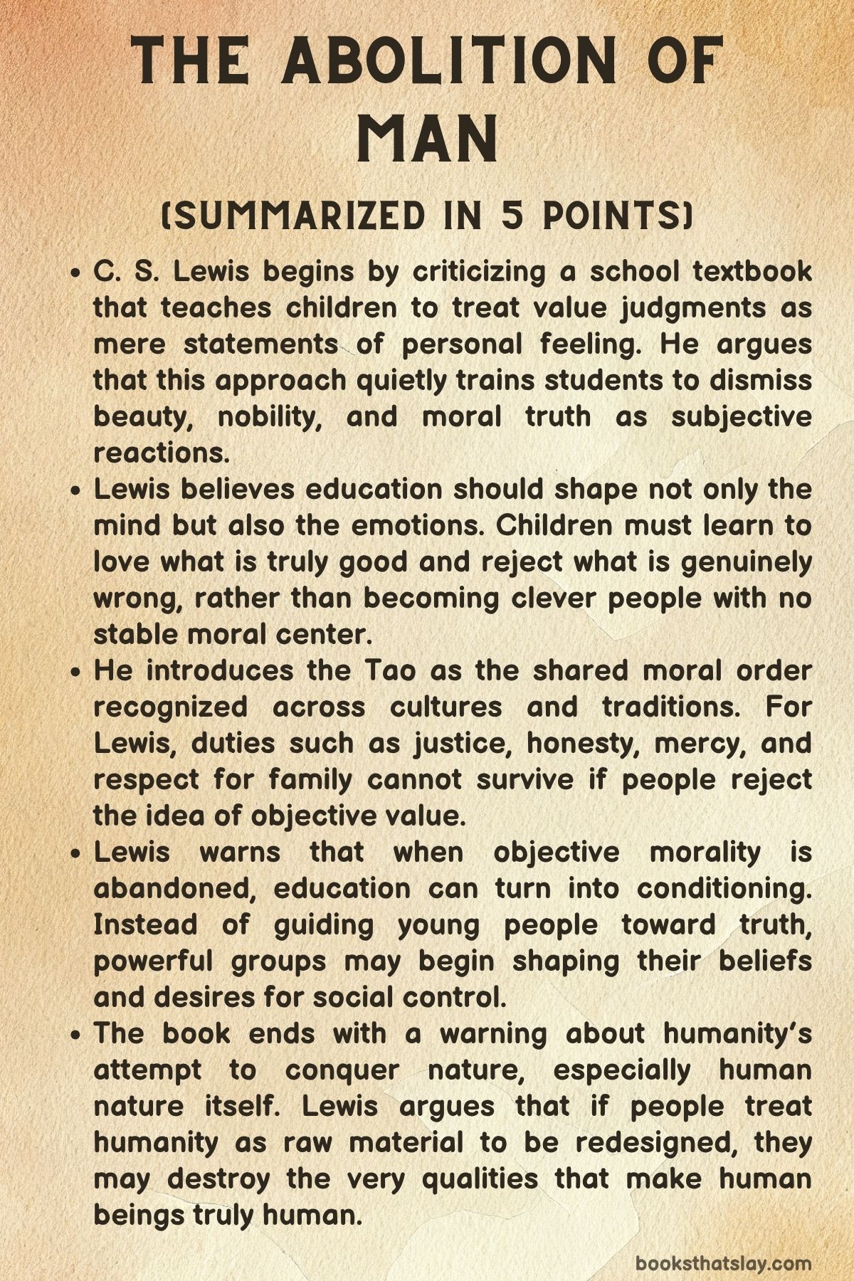 the abolition of man summary