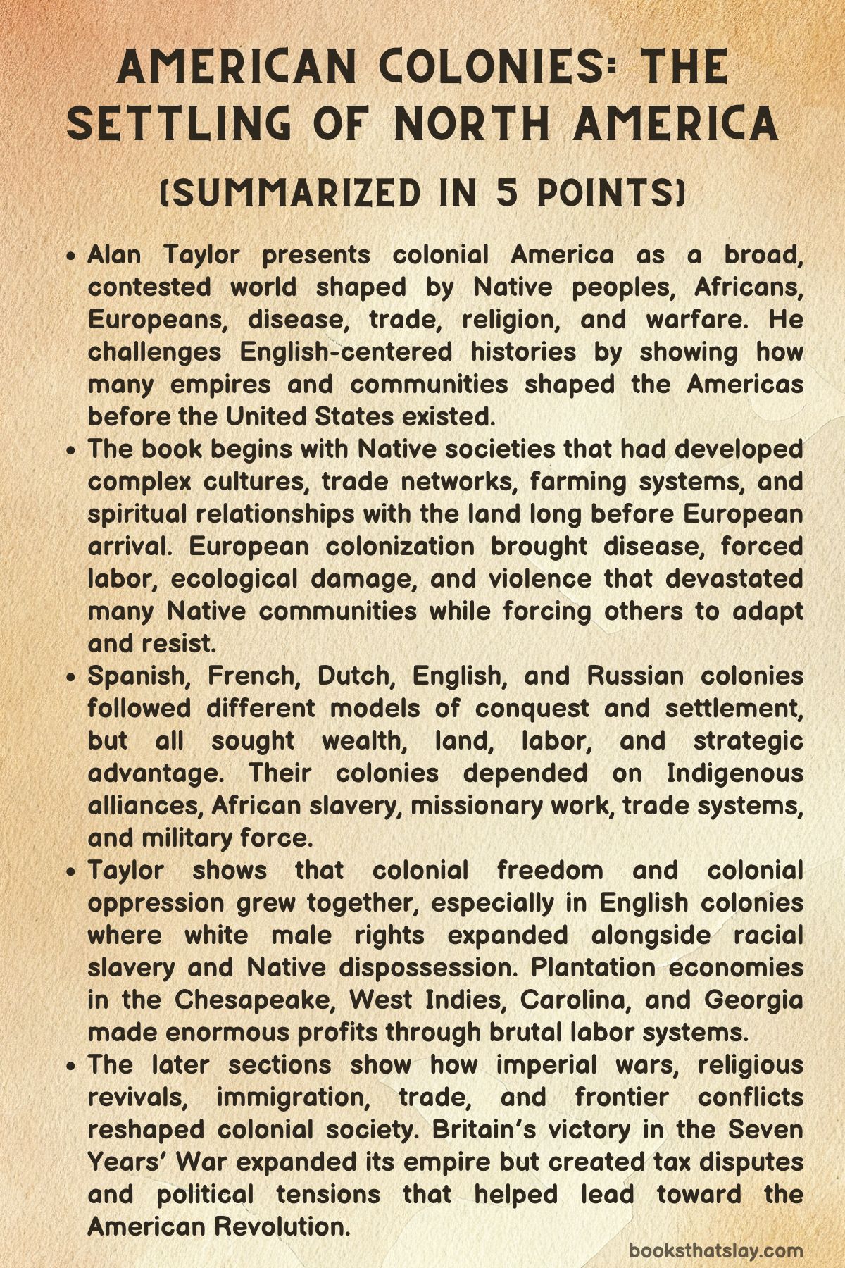 American Colonies Summary