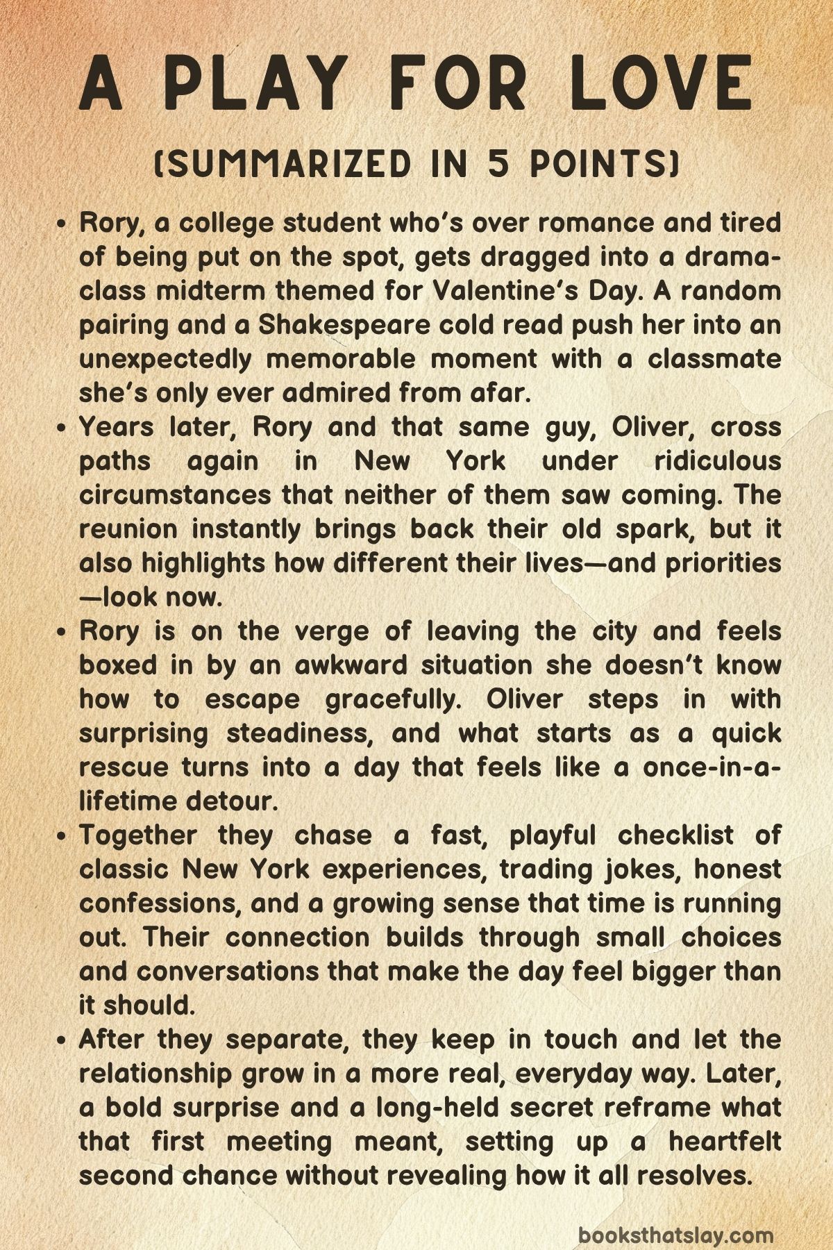 a play for love summary