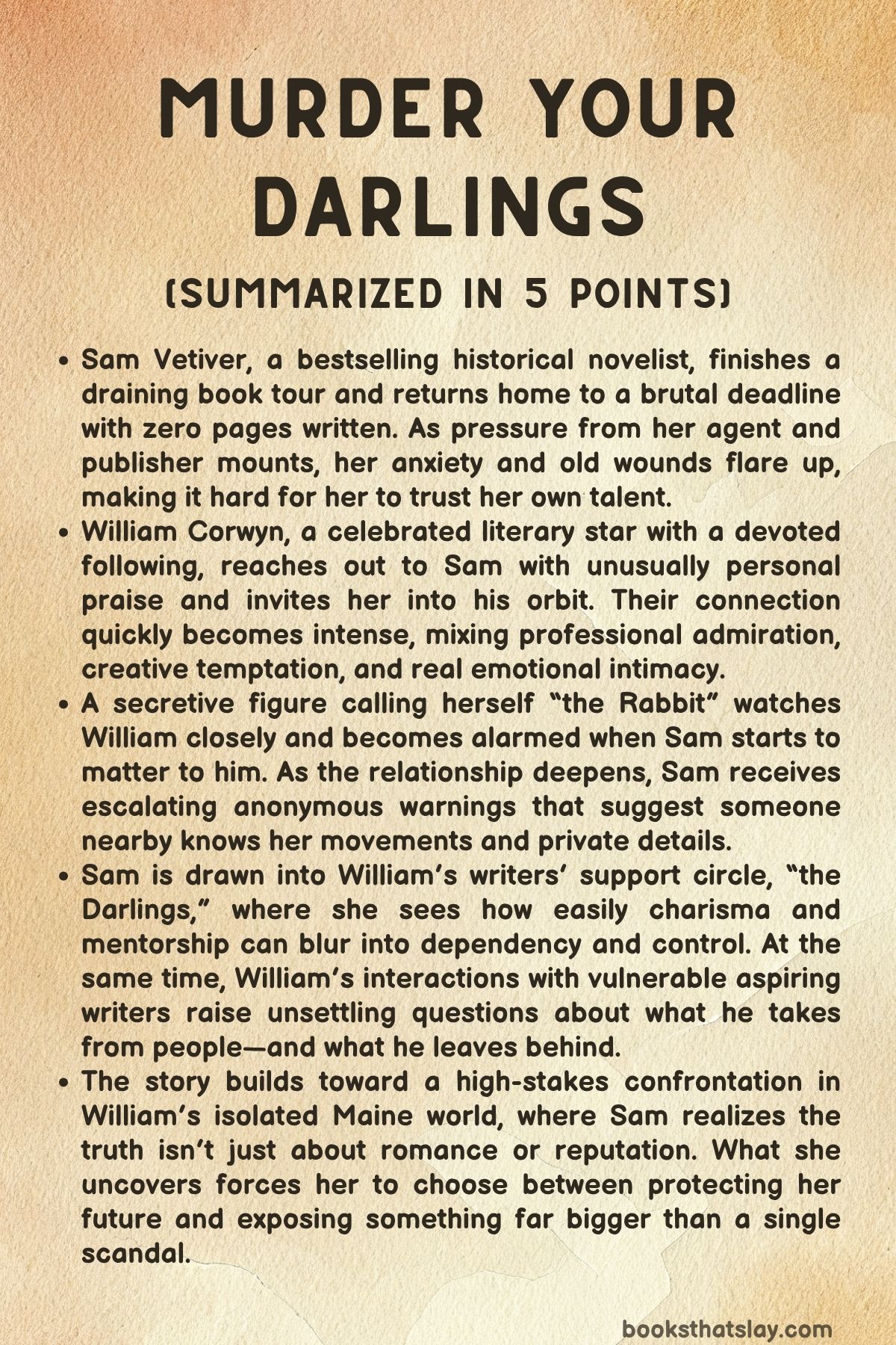 Murder Your Darlings Summary