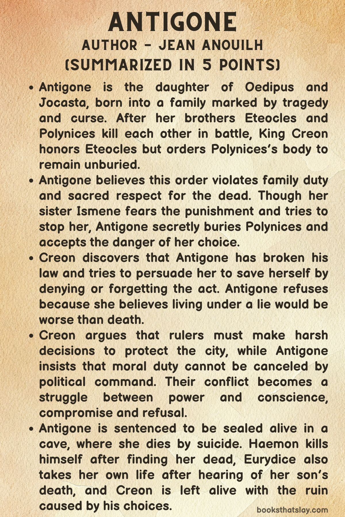 Antigone by Jean Anouilh Summary
