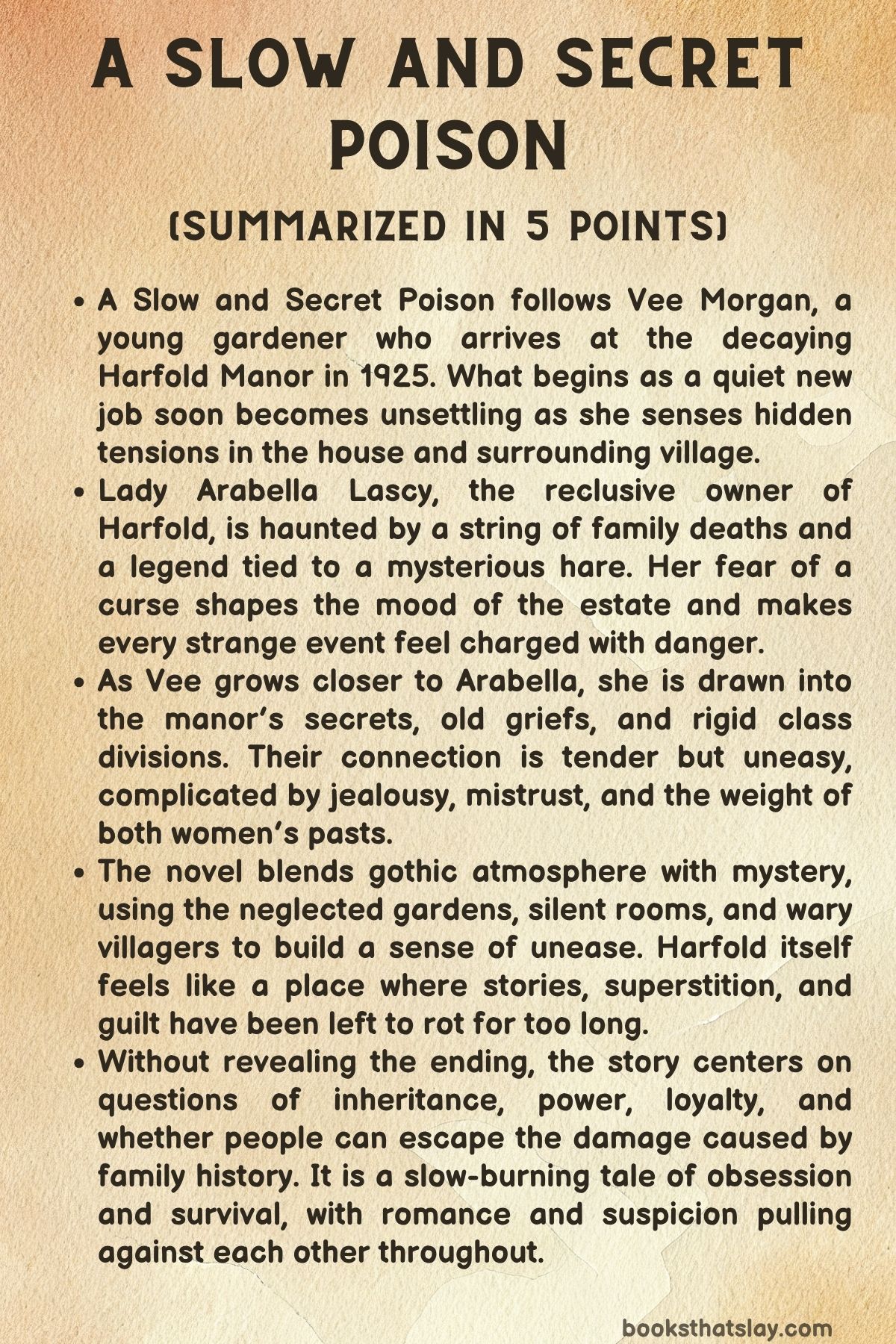 a slow and secret poison summary