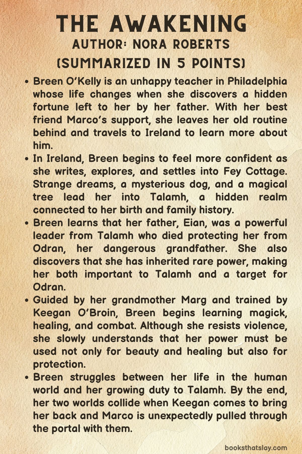 The Awakening by Nora Roberts Summary