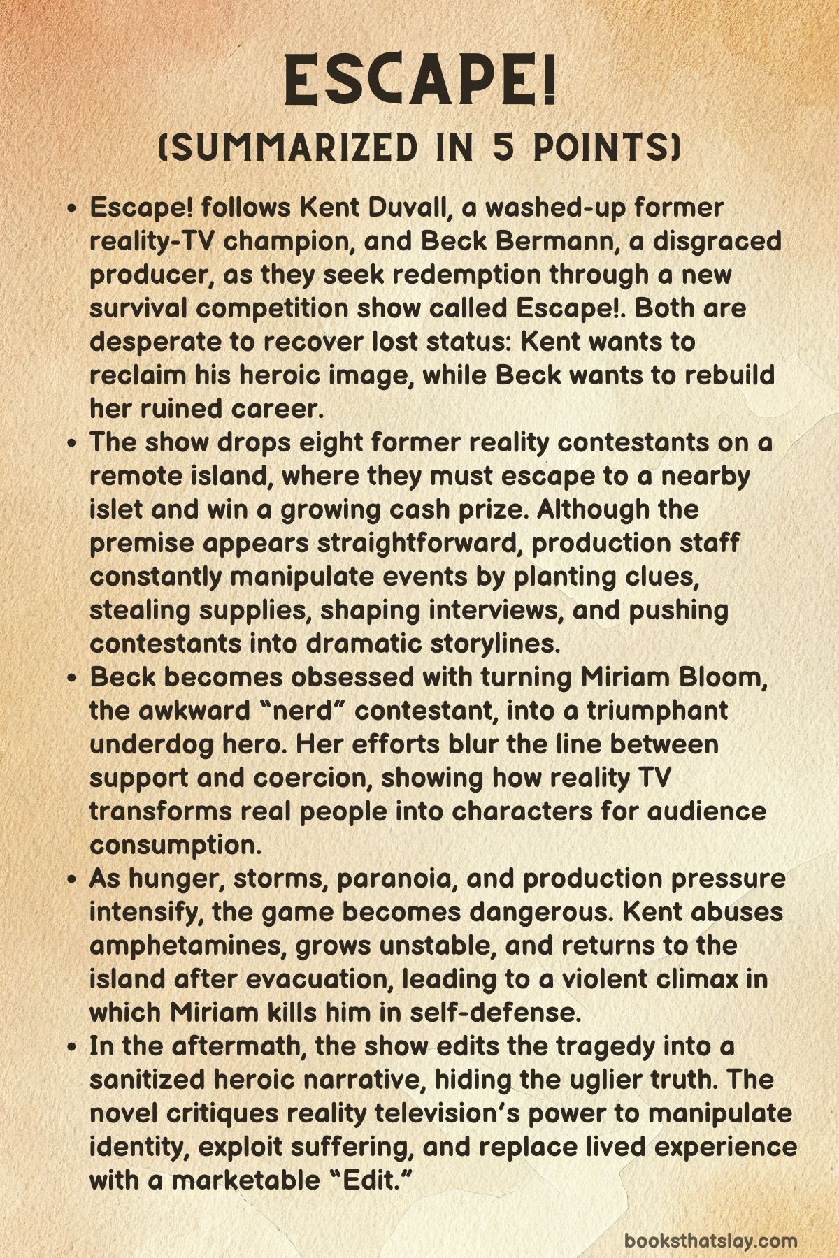 Escape Summary