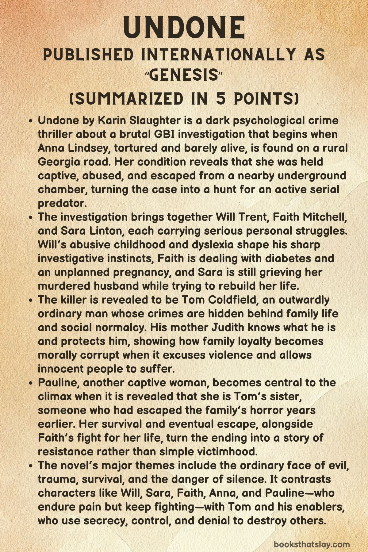 Undone by Karin Slaughter Summary
