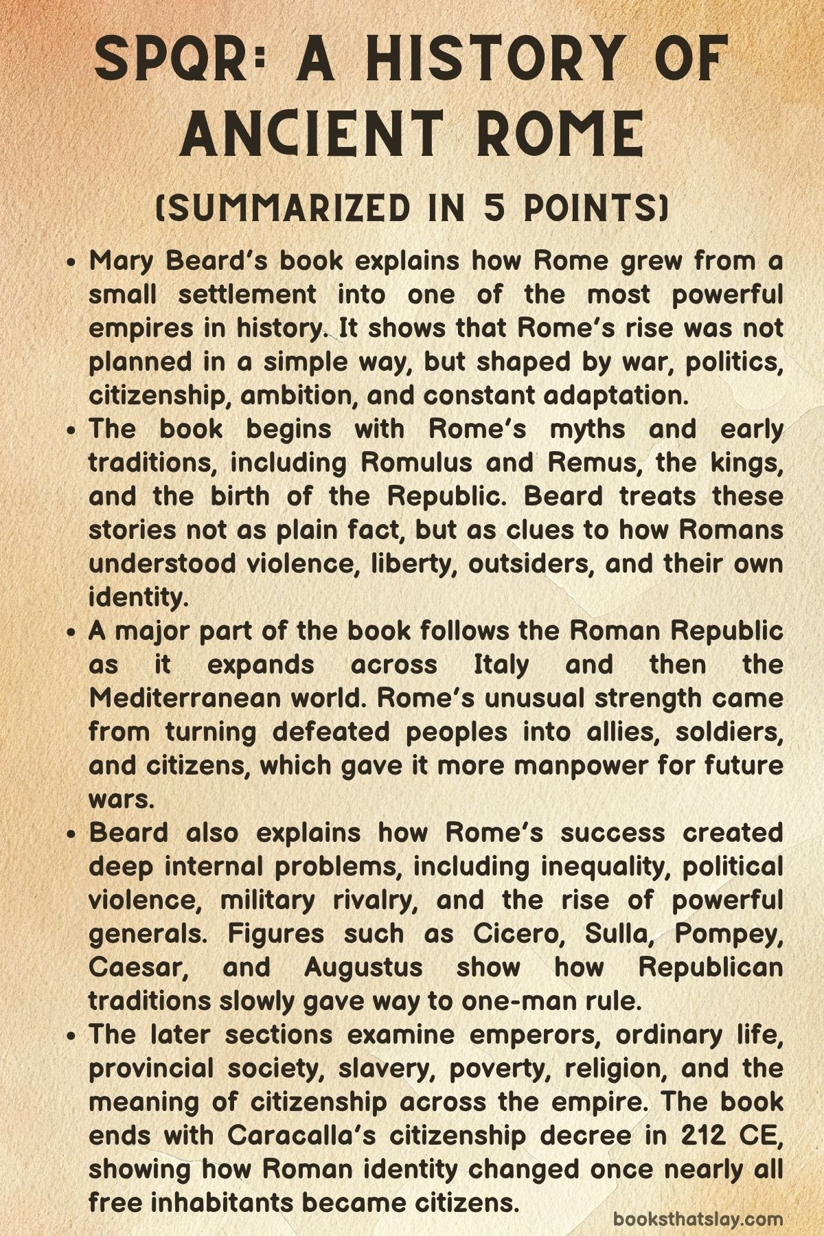 spqr: a history of ancient rome summary