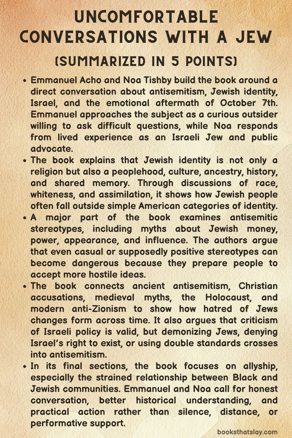 Uncomfortable Conversations with a Jew Summary
