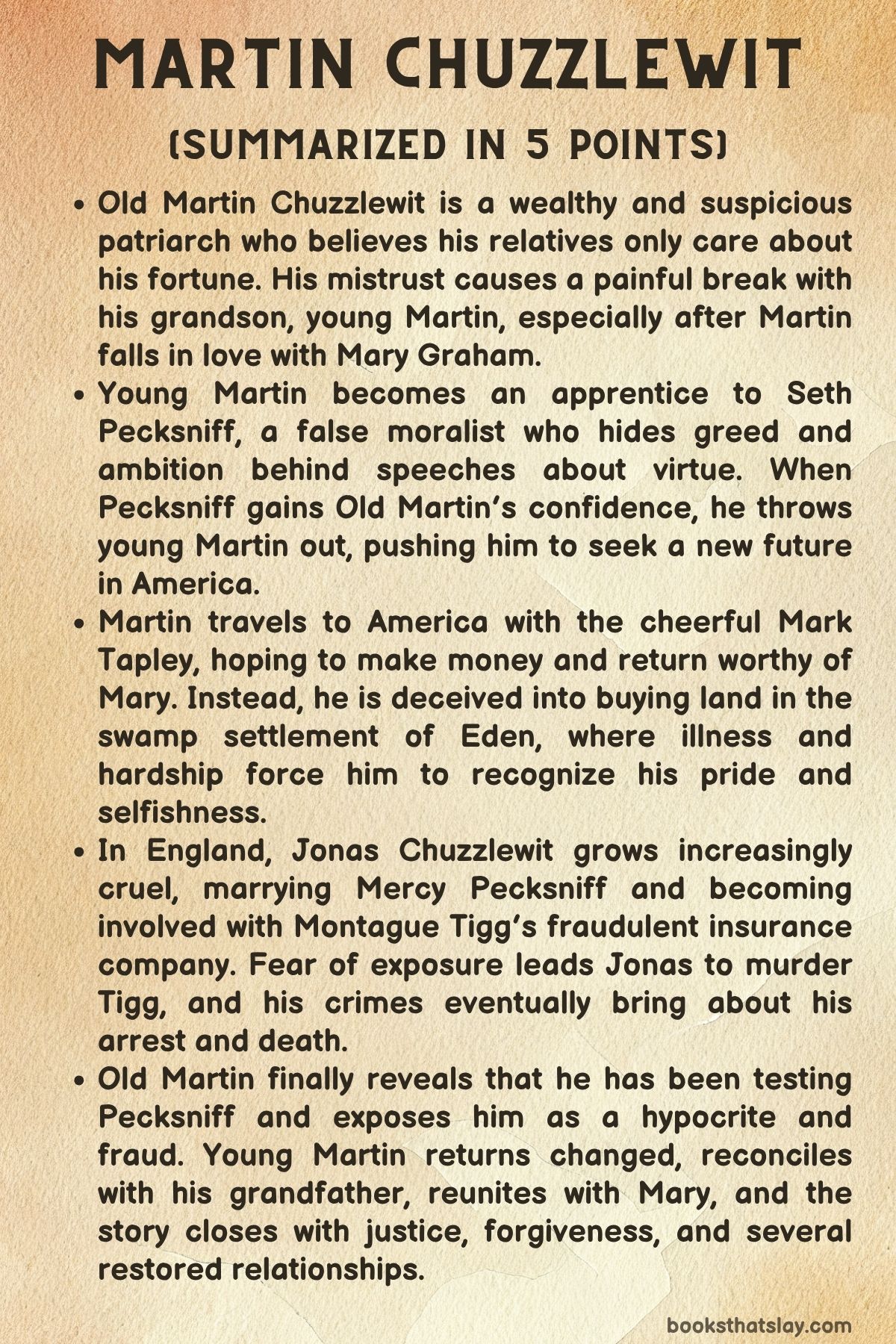 martin chuzzlewit summary