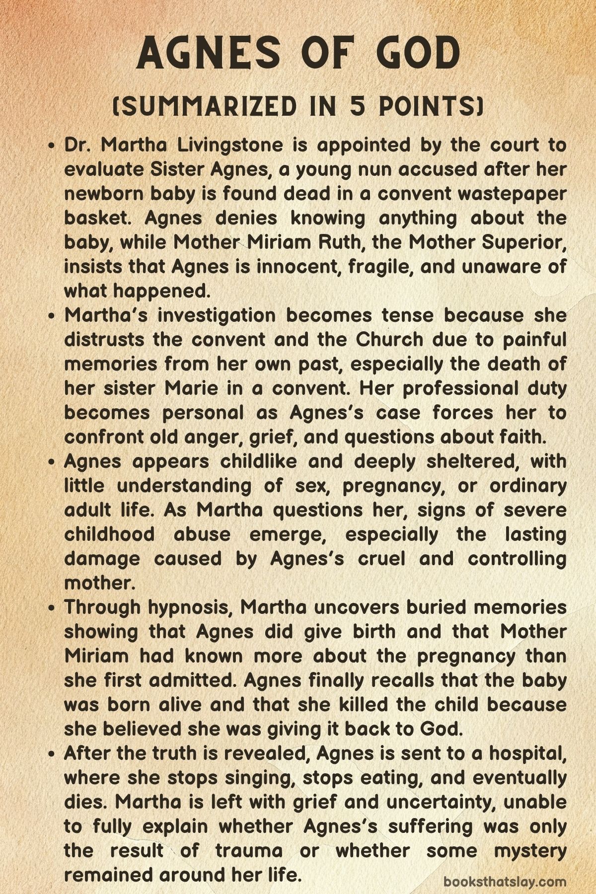 agnes of god summary