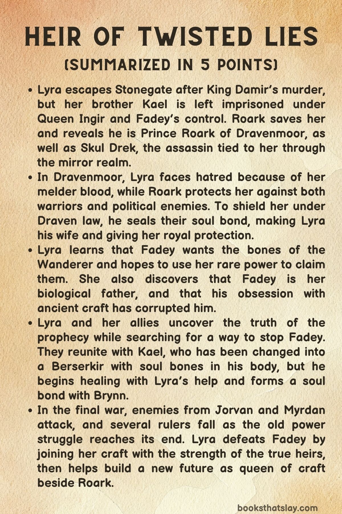 heir of twisted lies summary