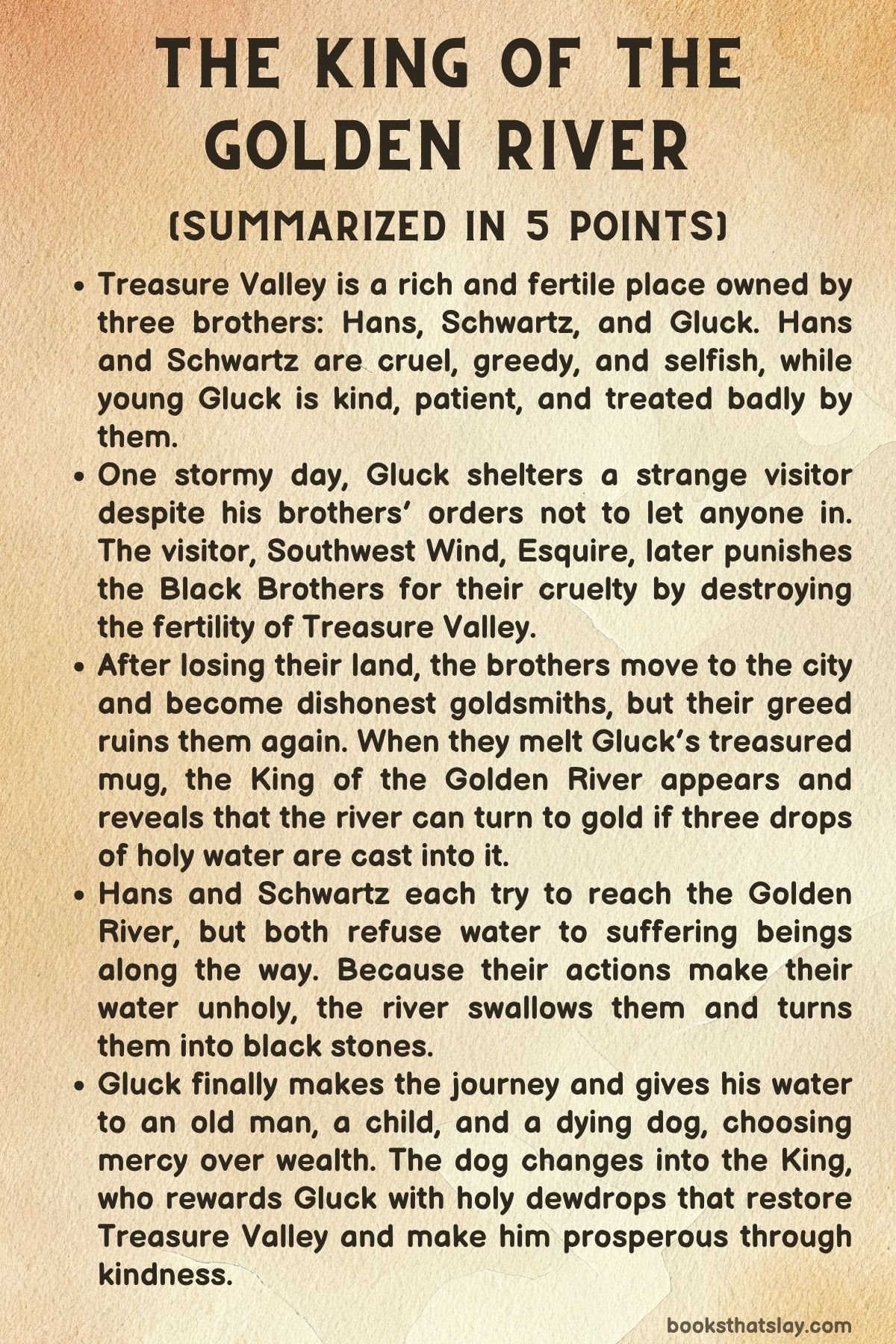 the king of the golden river summary