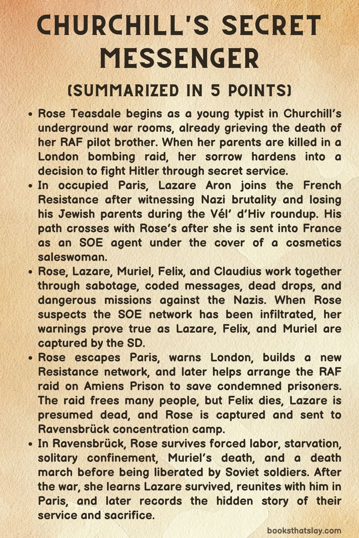 churchill's secret messenger summary