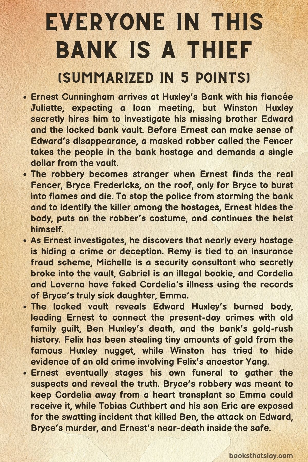 everyone in this bank is a thief summary