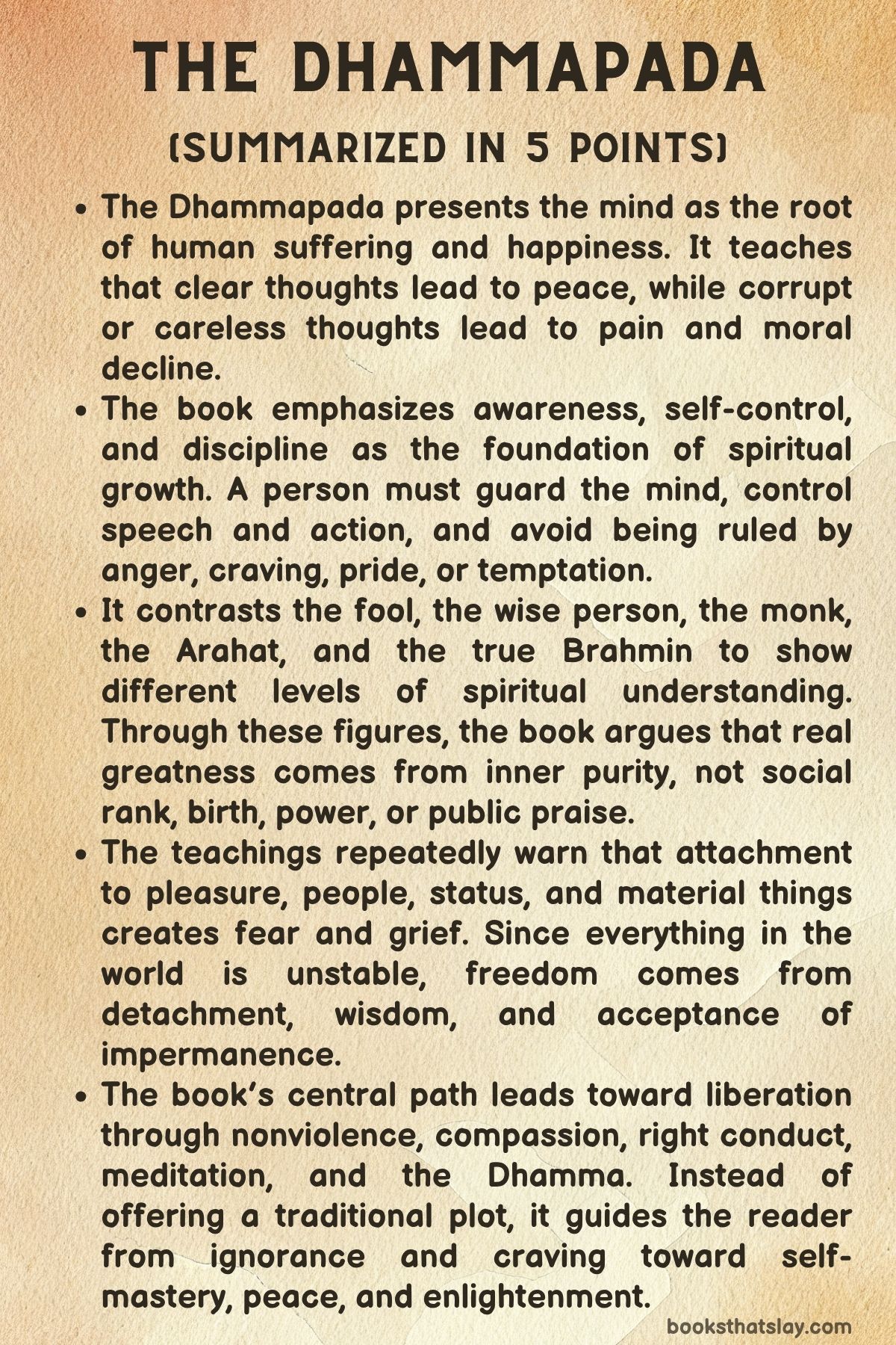 The Dhammapada Summary
