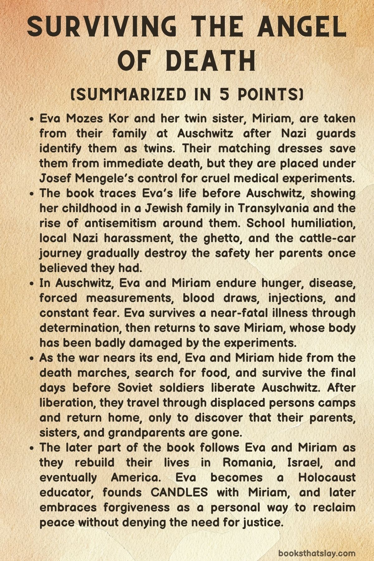 Surviving the Angel of Death Summary