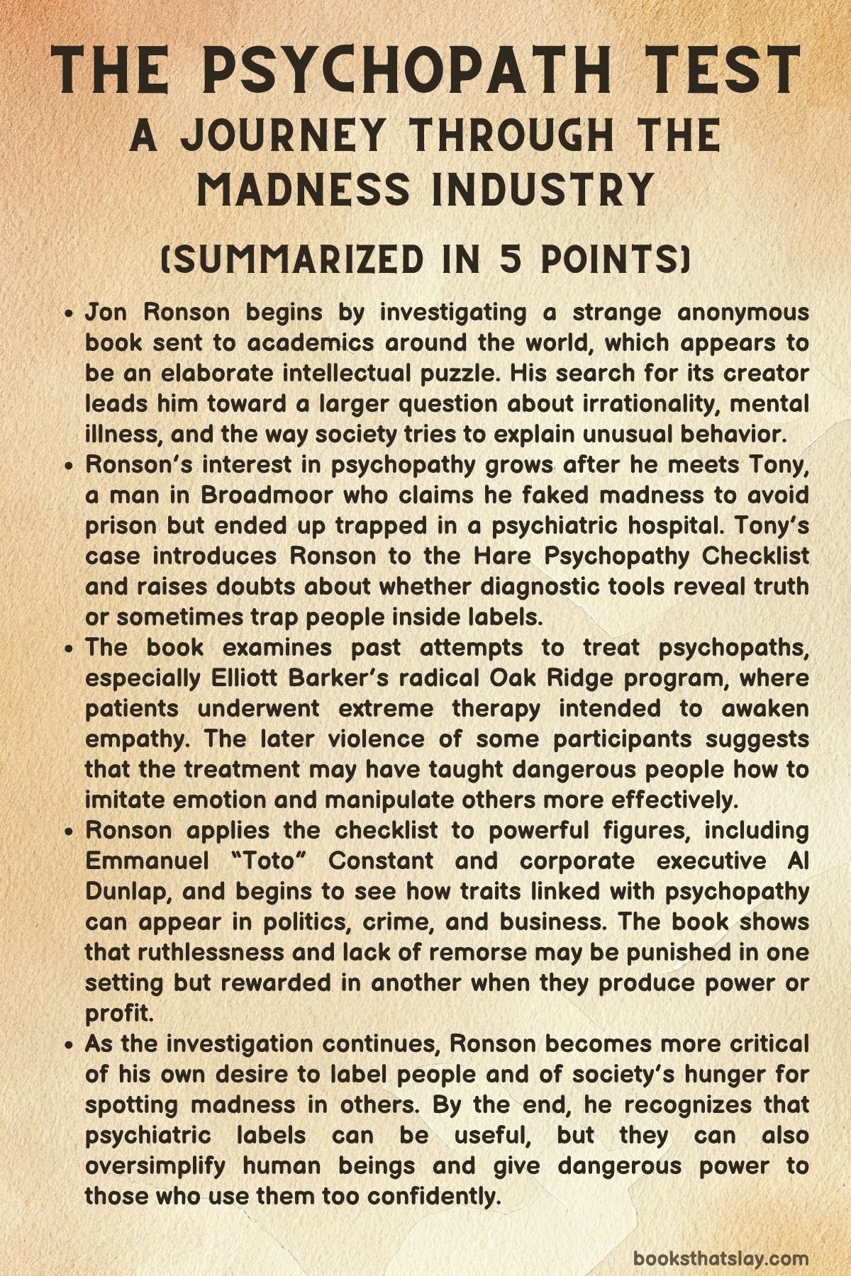 The Psychopath Test Summary