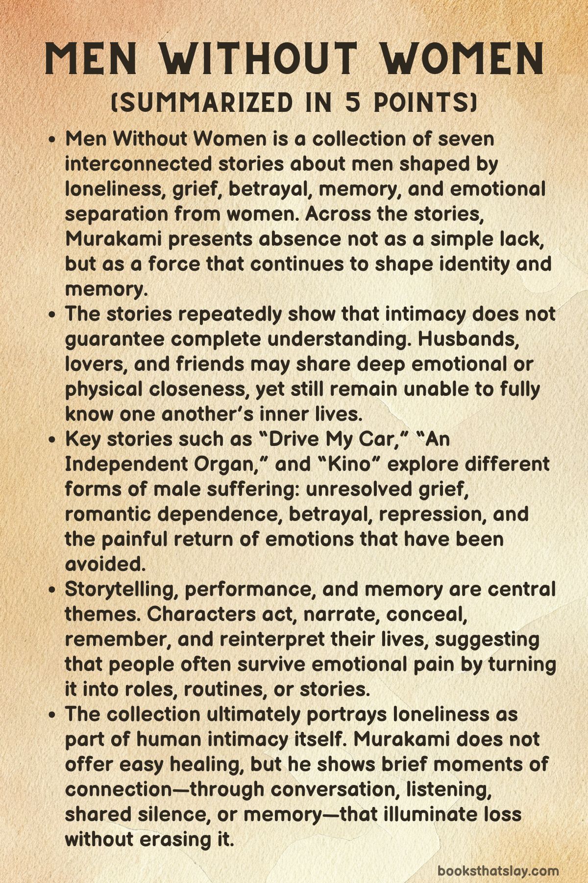 men without women summary