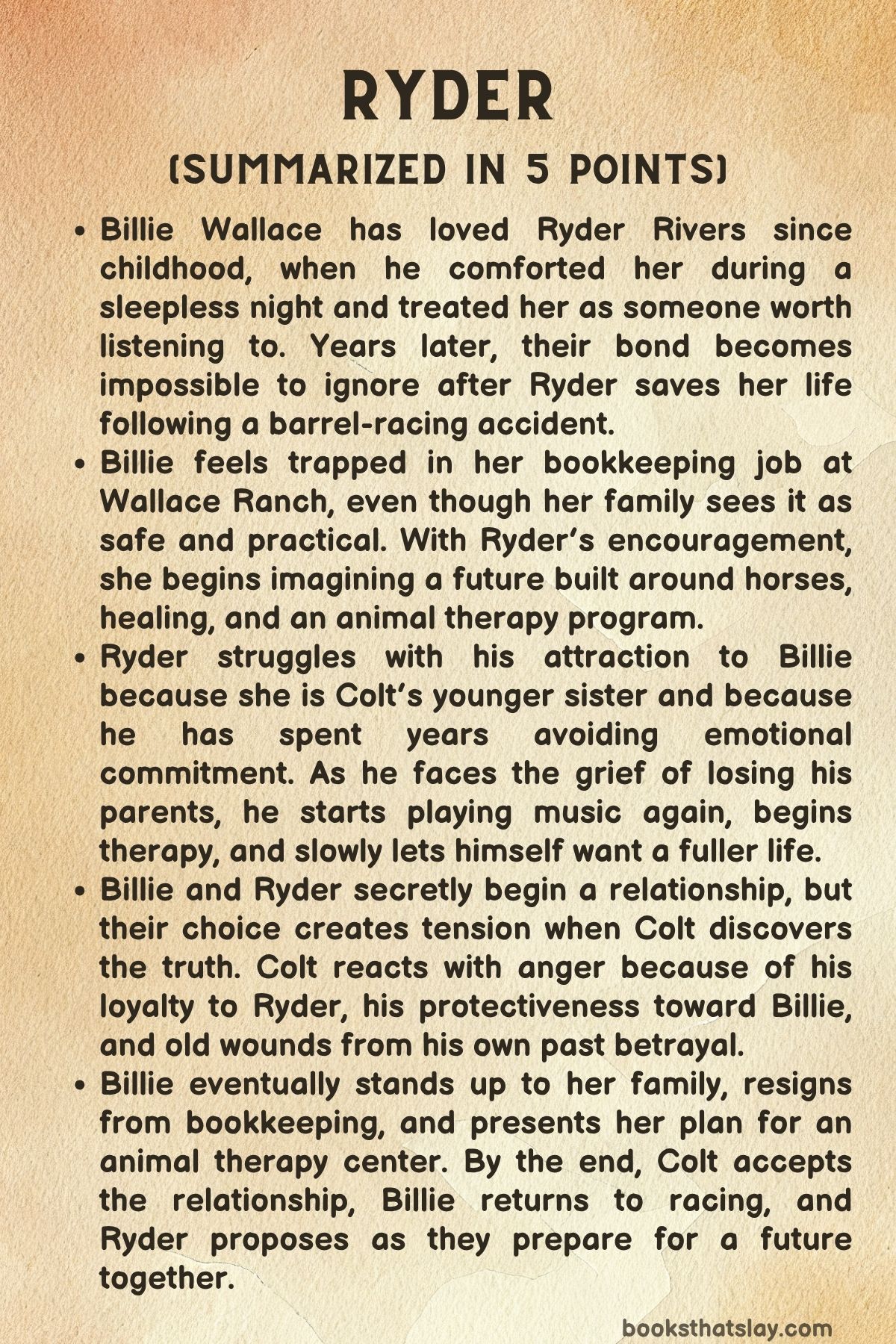 Ryder by Jessica Peterson Summary