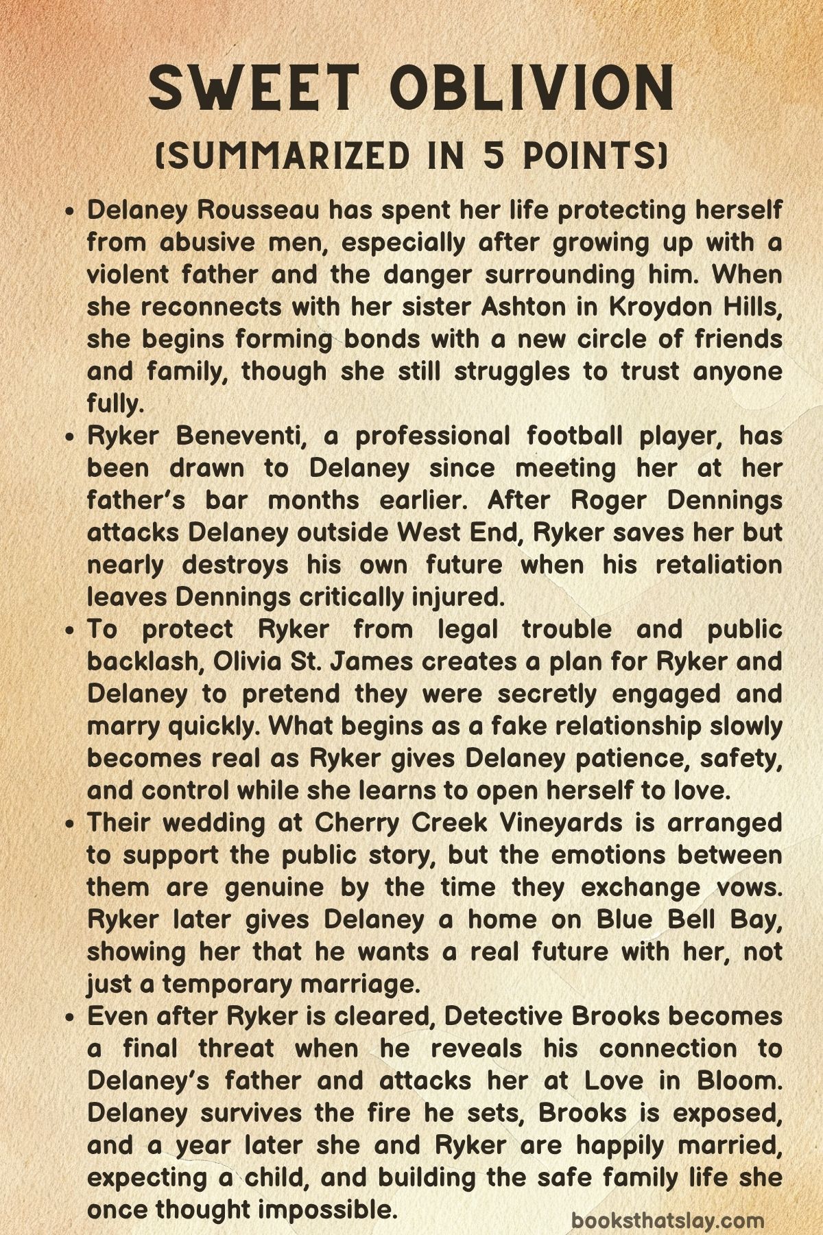 Sweet Oblivion Summary