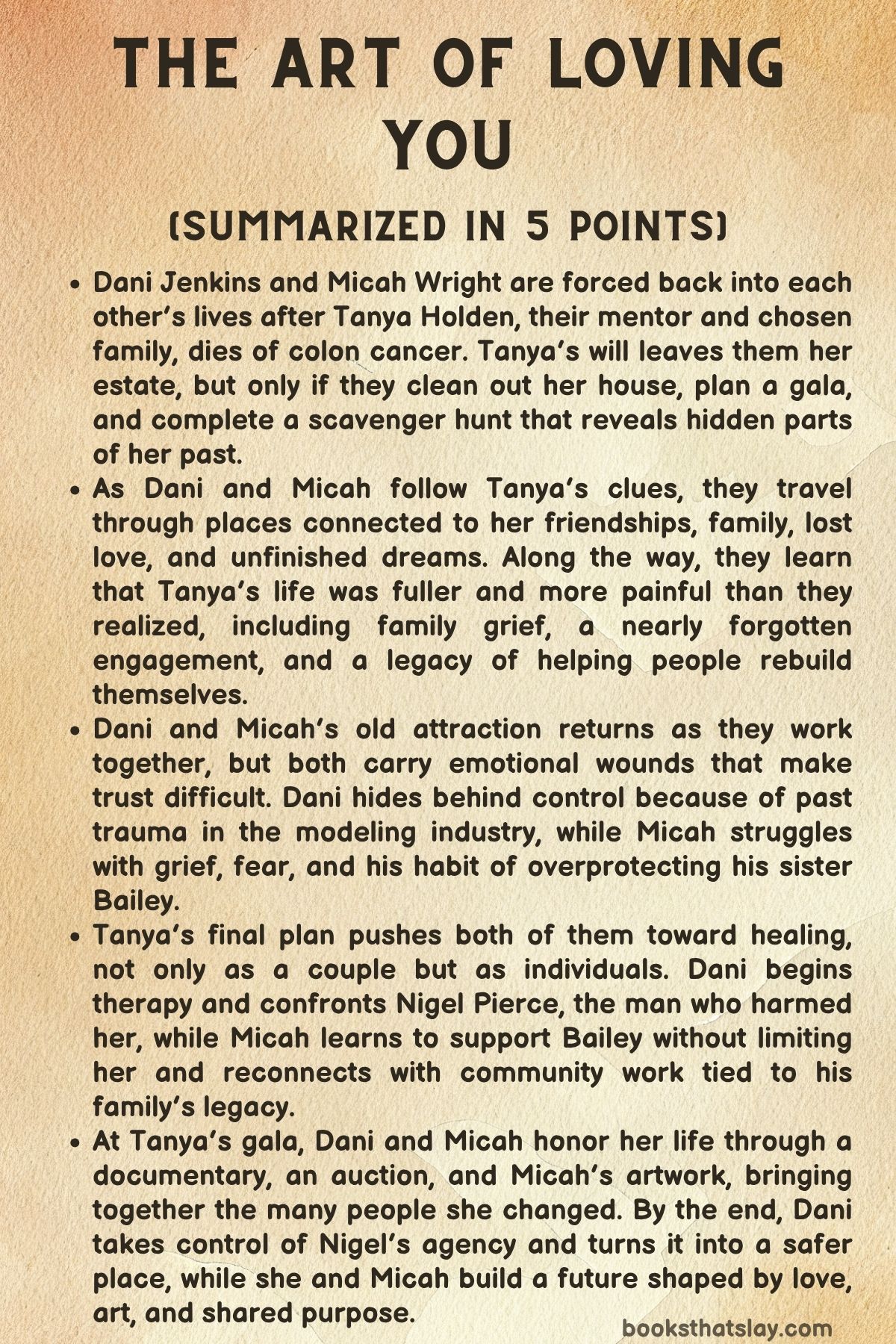 the art of loving you summary