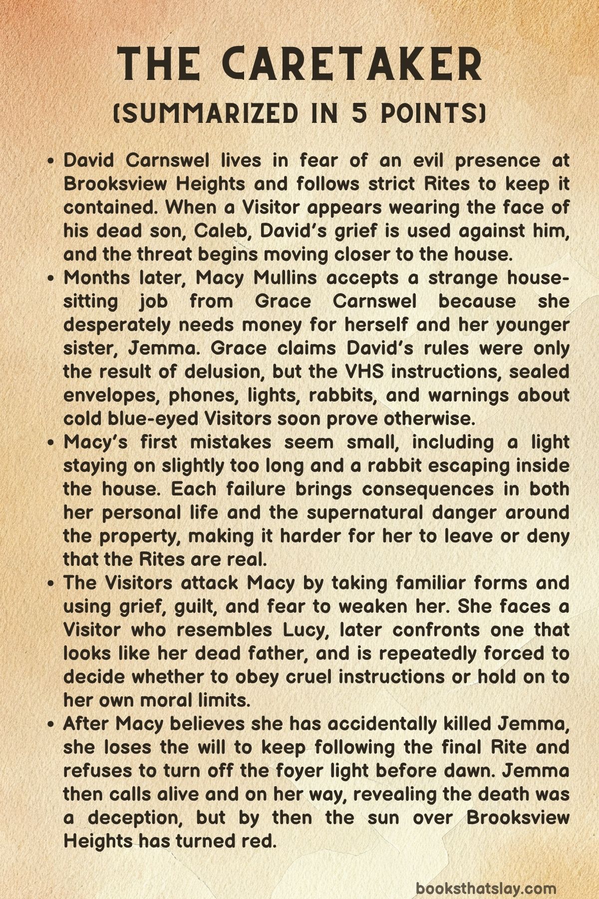 The Caretaker by Marcus Kliewer Summary
