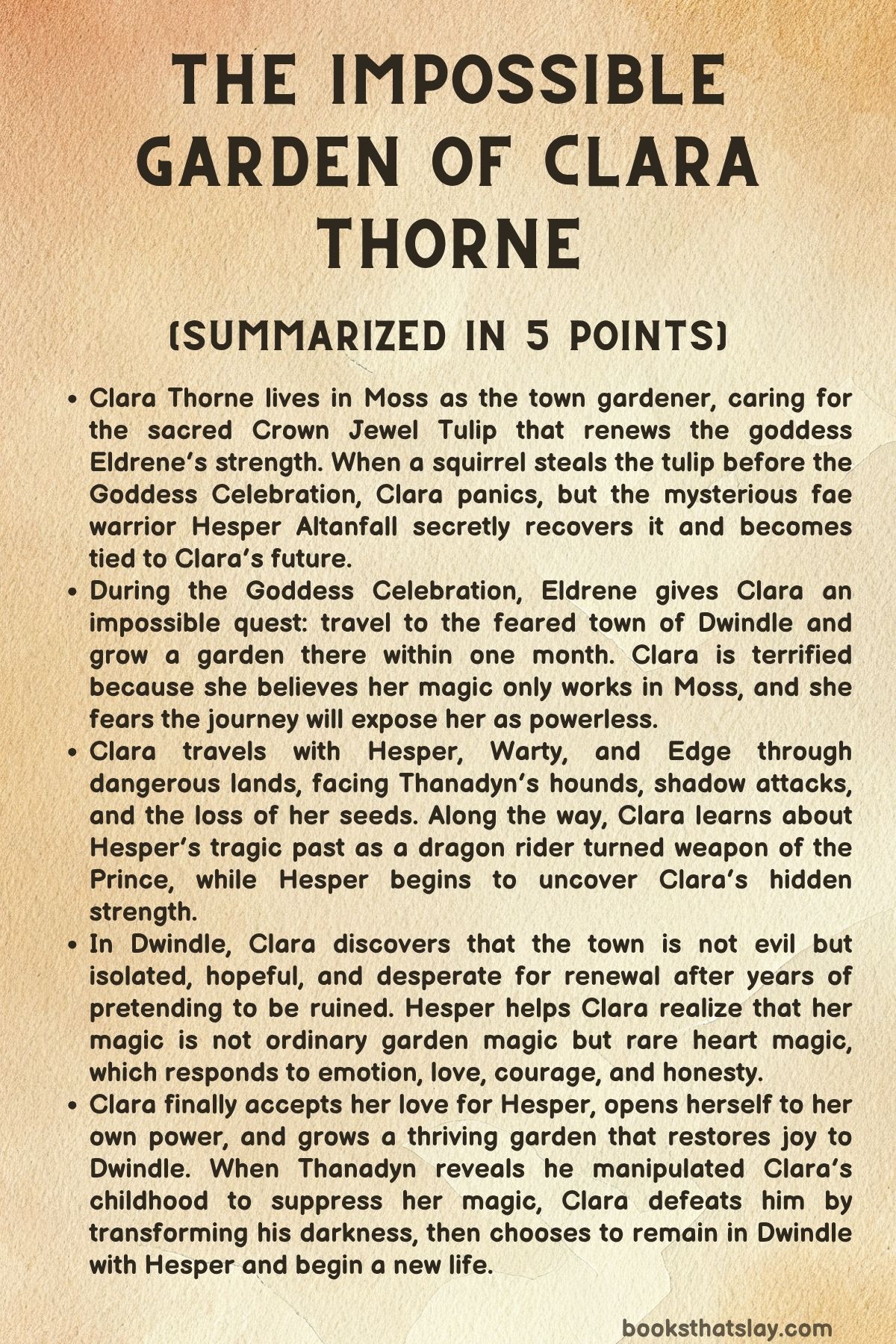The Impossible Garden of Clara Thorne Summary