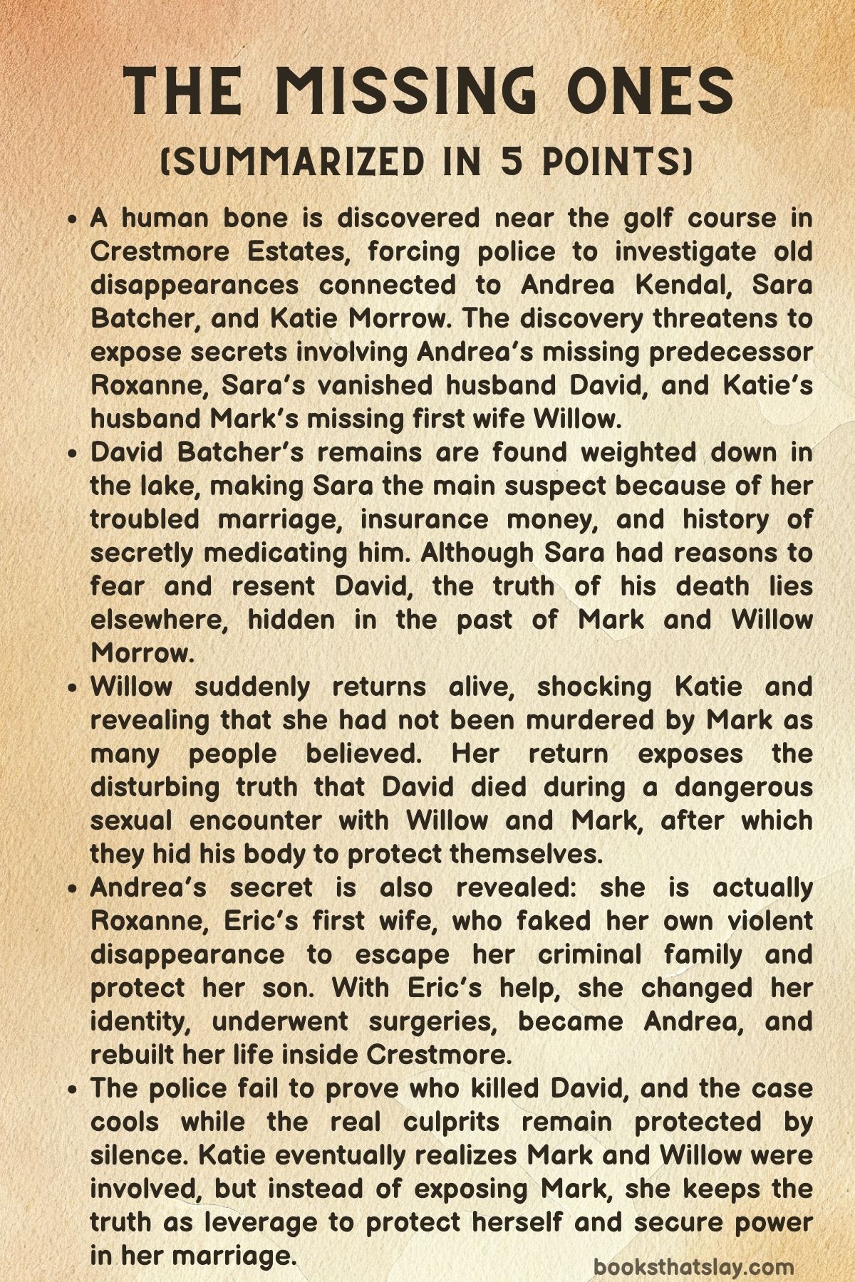 the missing ones summary