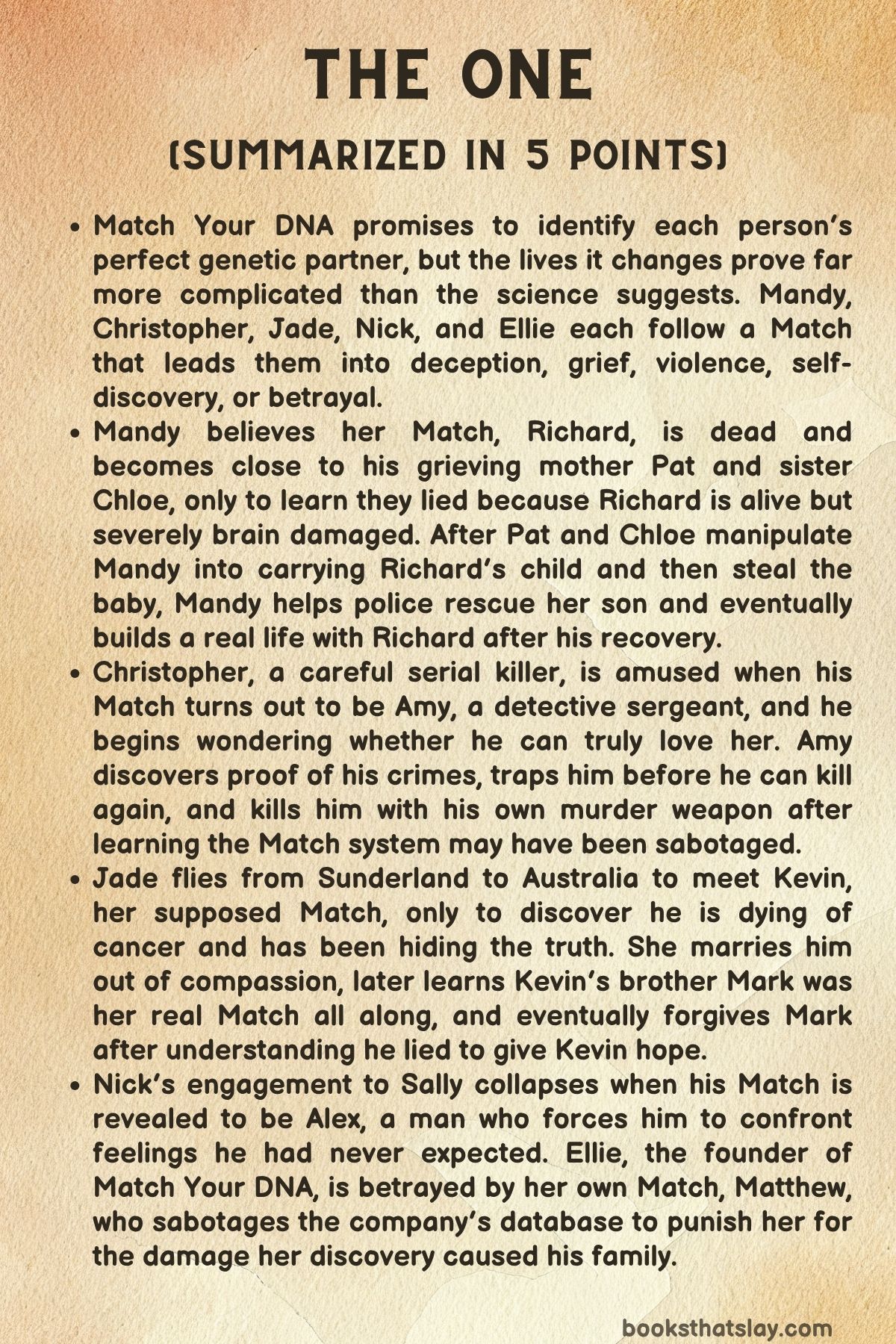 the one by John Marrs Summary