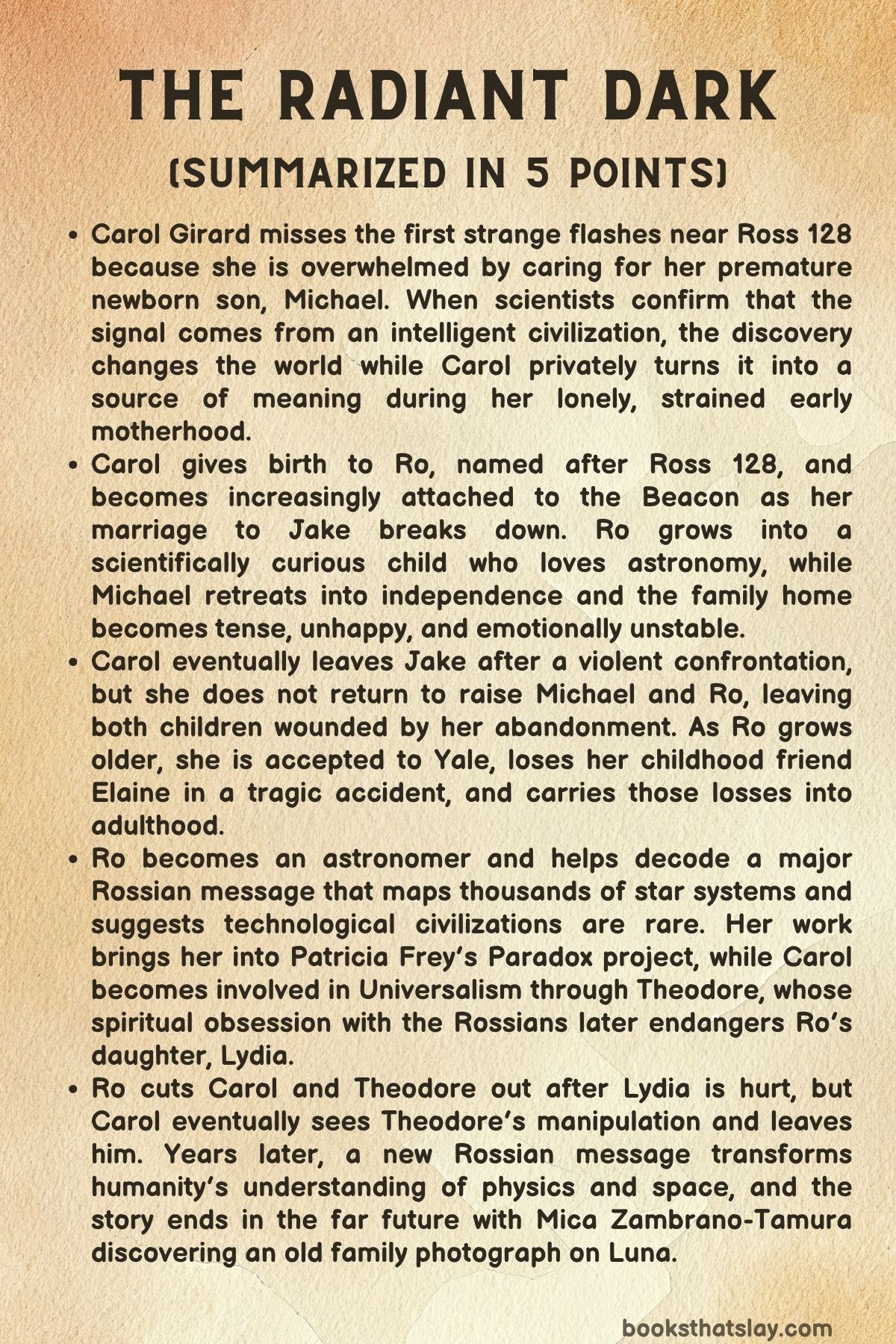 the radiant dark summary