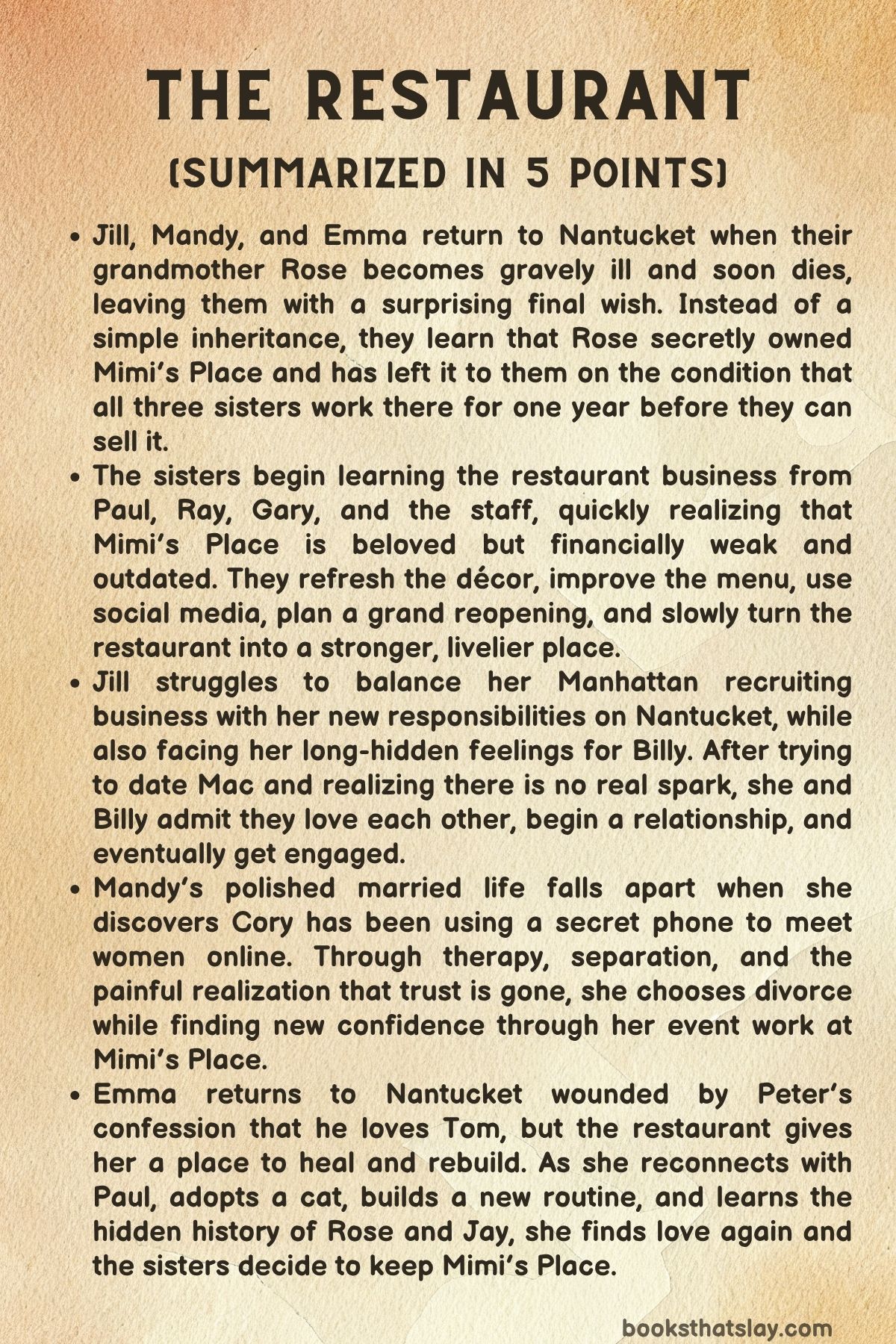 the restaurant summary