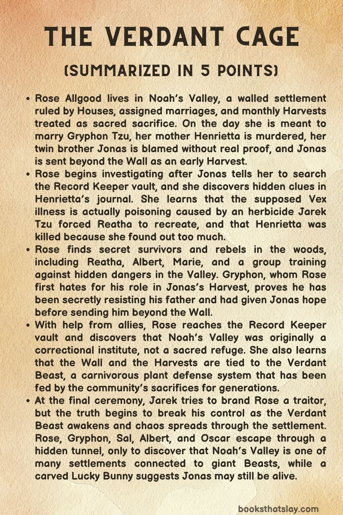 the verdant cage summary