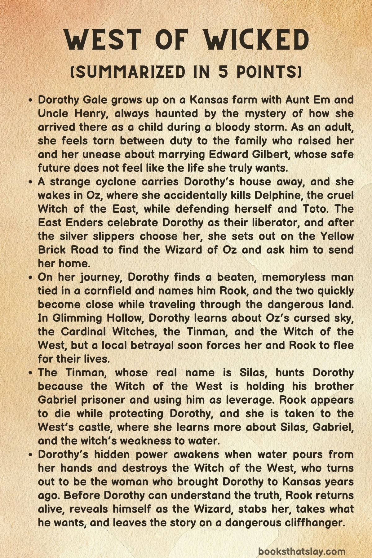 west of wicked summary
