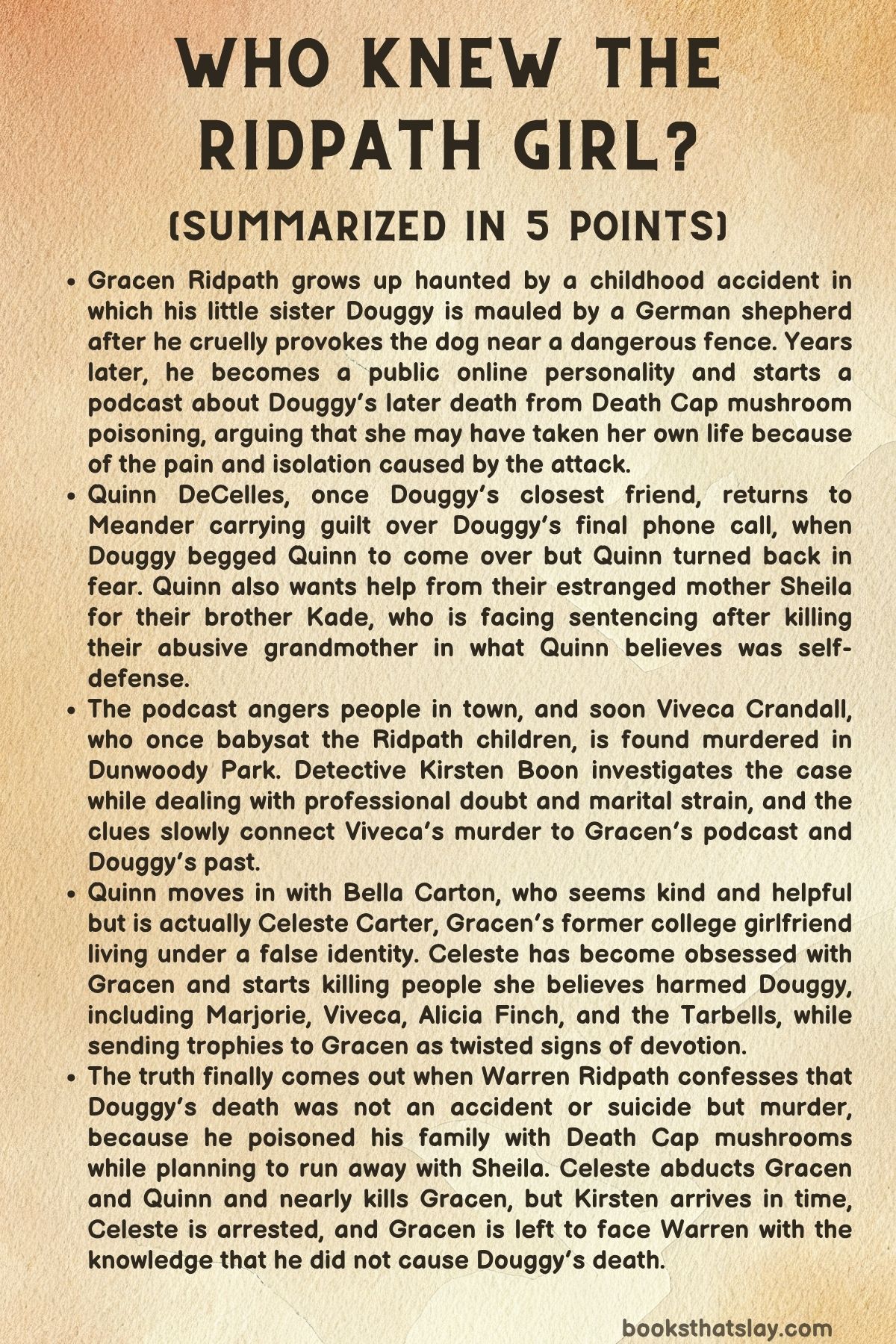 who knew the ridpath girl summary