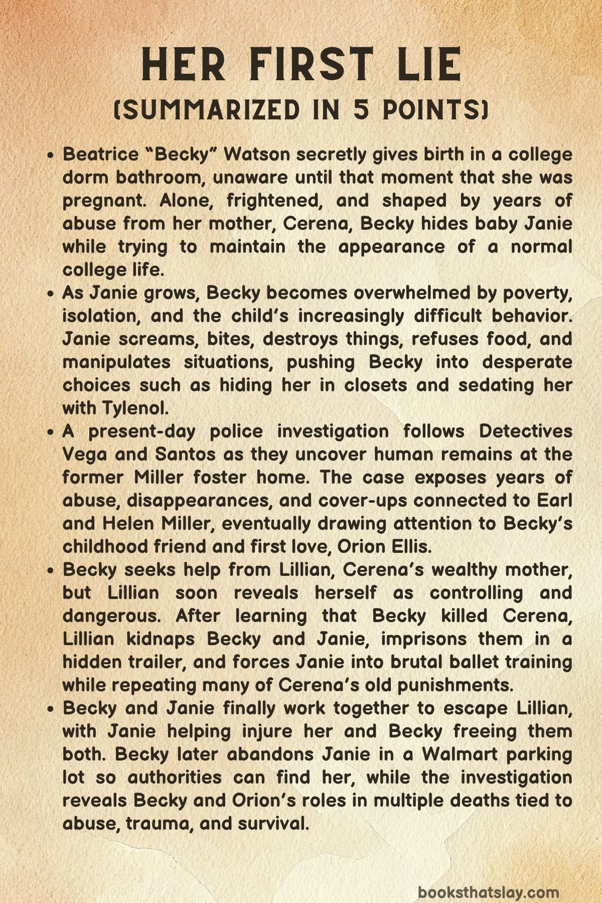 Her First Lie Summary