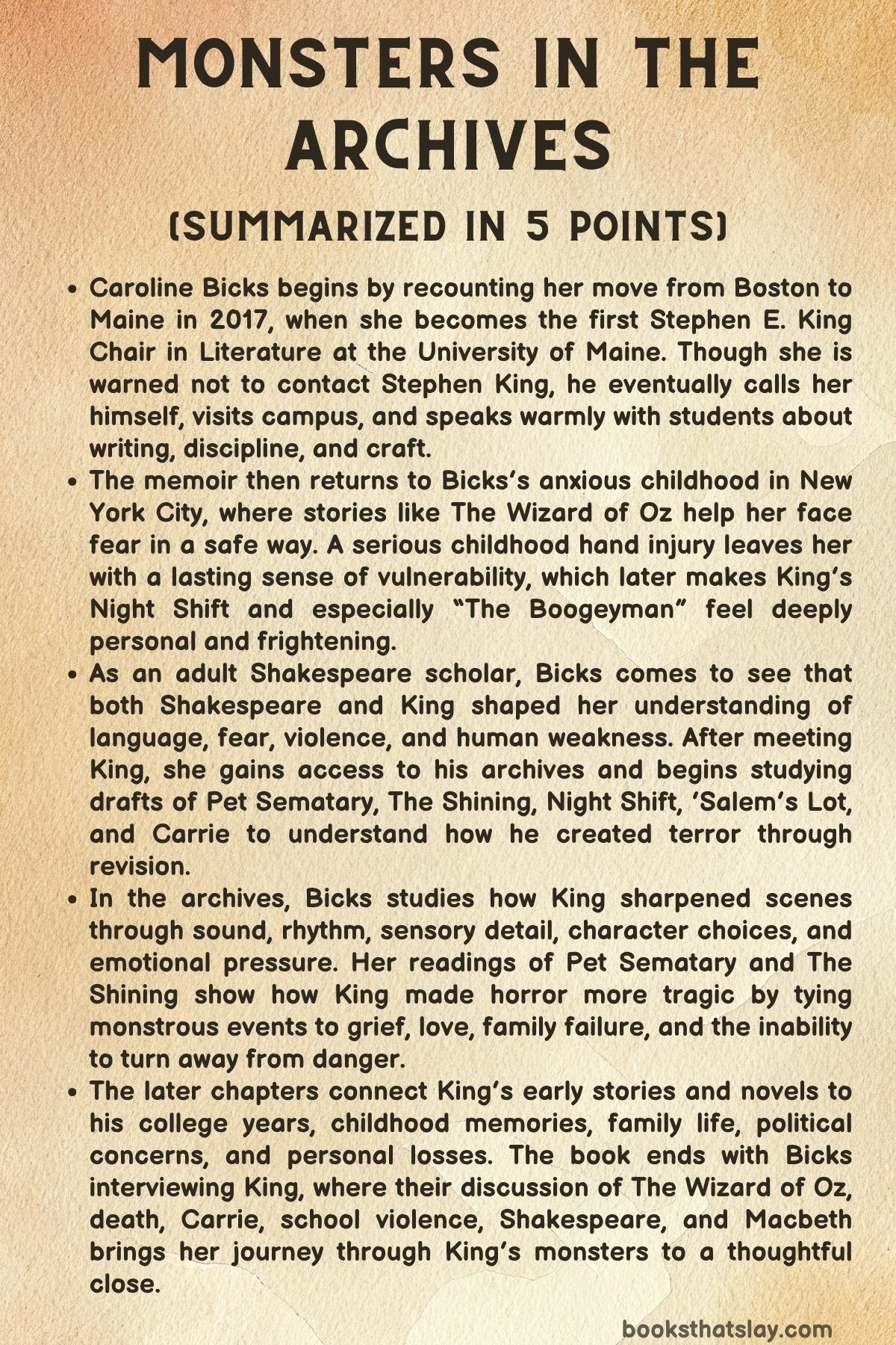 Monsters in the Archives Summary