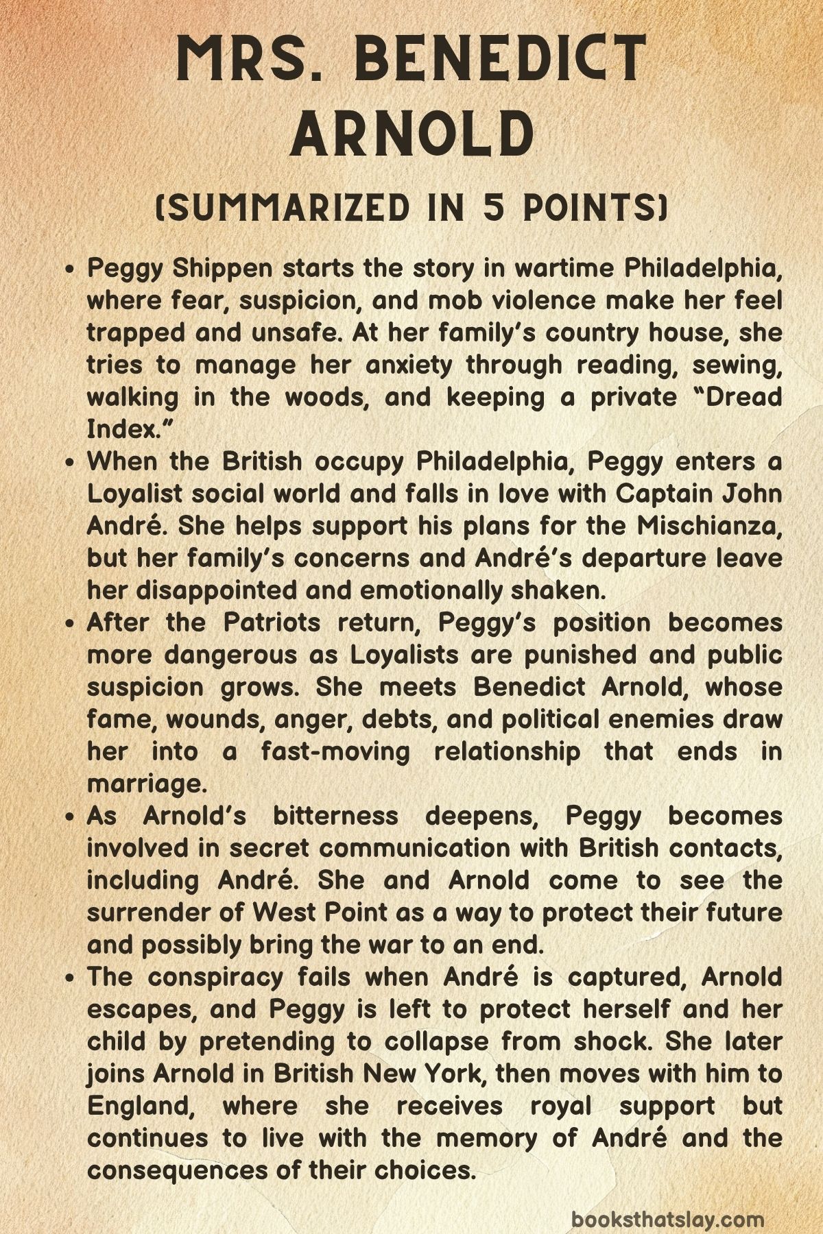 Mrs Benedict Arnold Summary