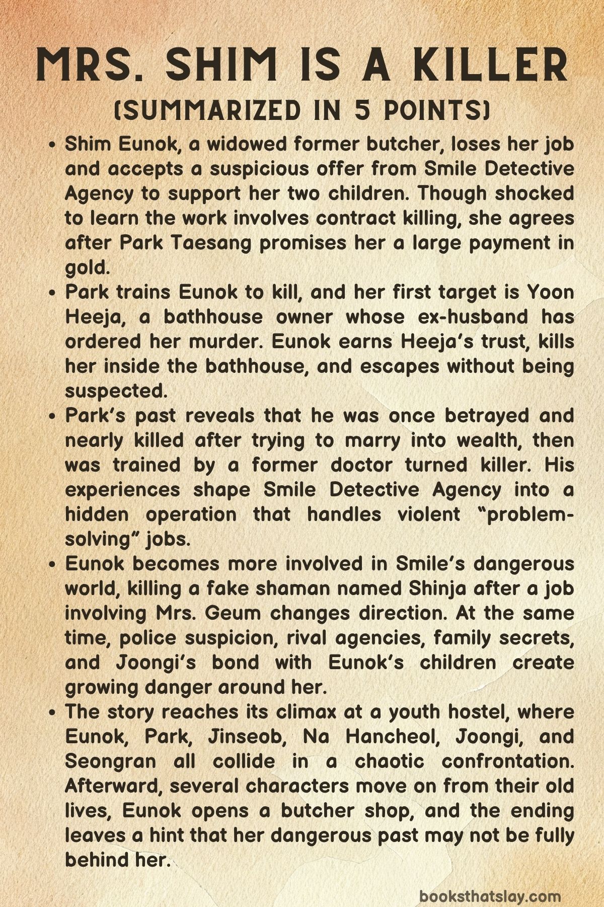 Mrs Shim is a Killer Summary