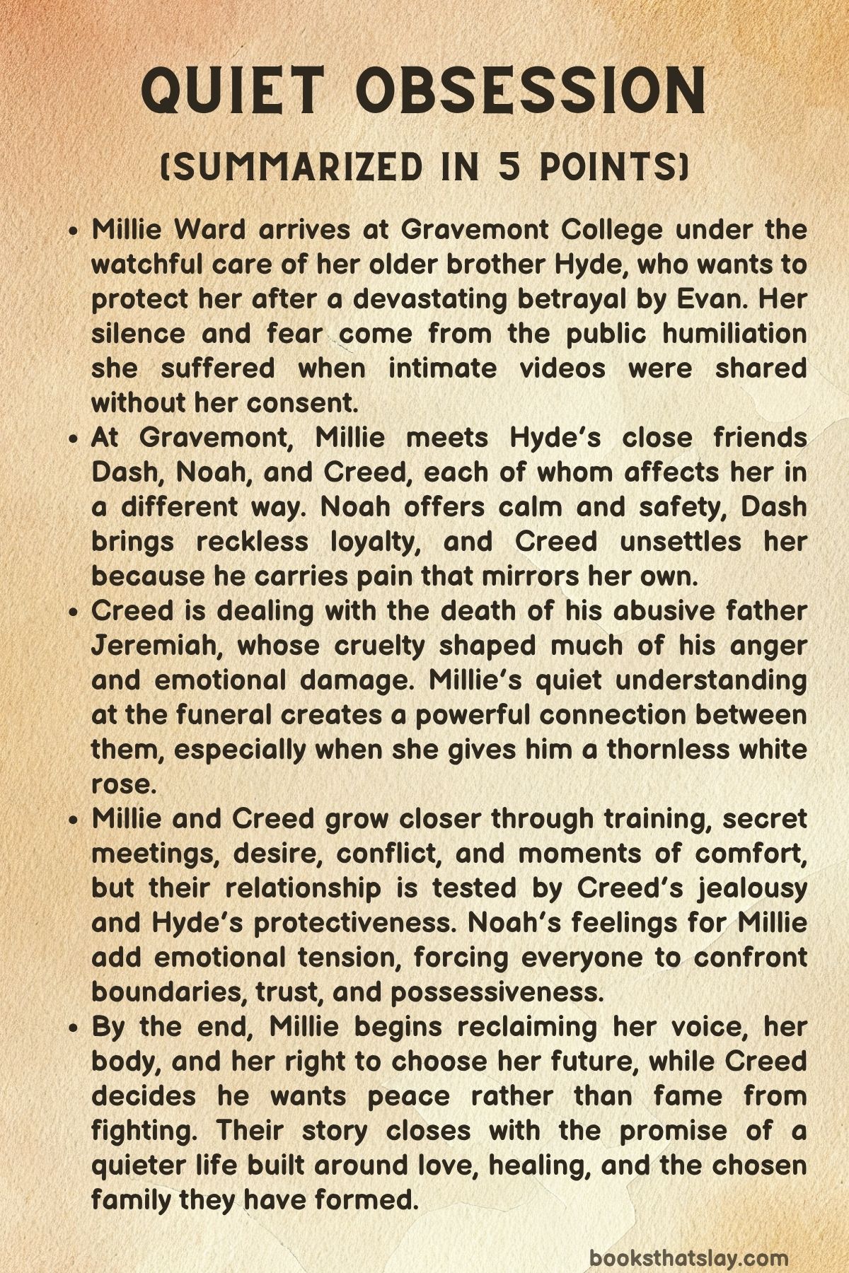 quiet obsession summary